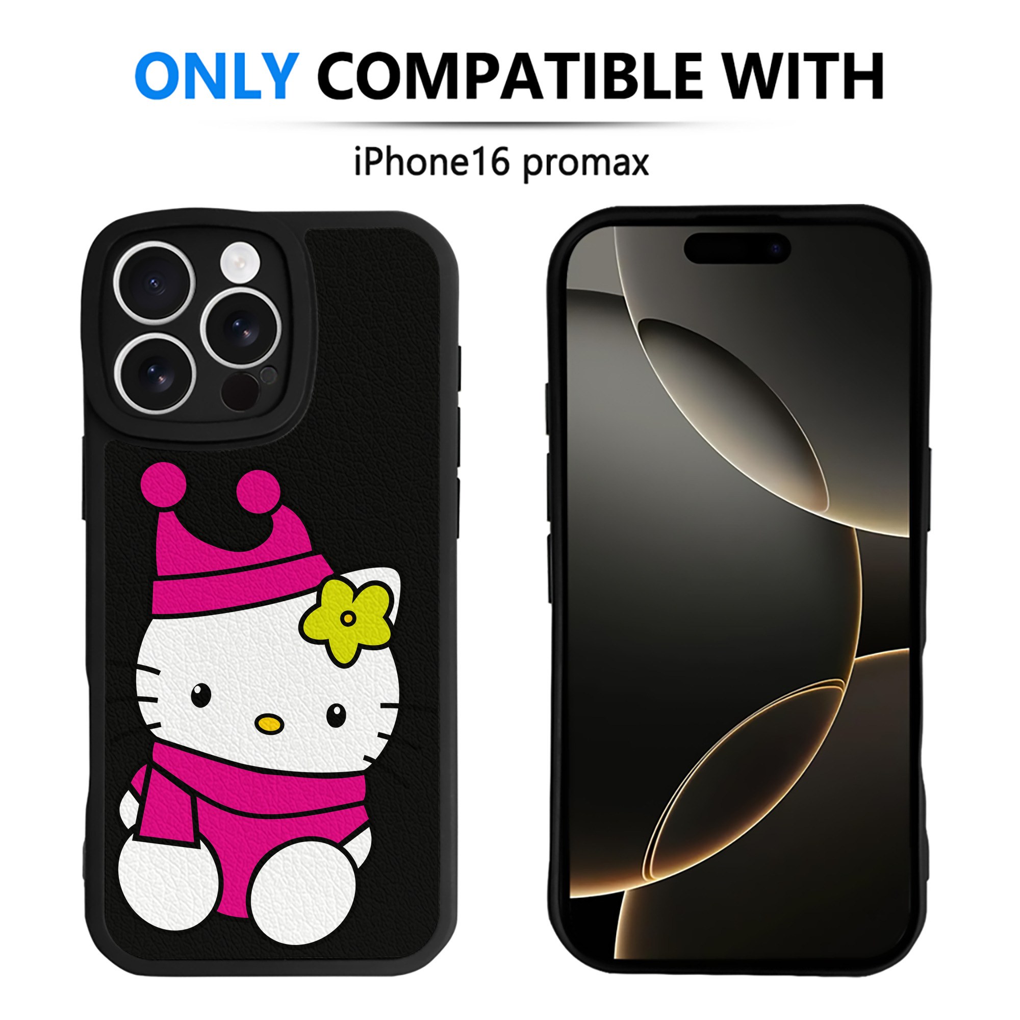 （画像用） Hello Kitty ハローキティ 【iPhone 16シリーズ対応】シリコンスマホケース（レザー調） 材質：シリコン